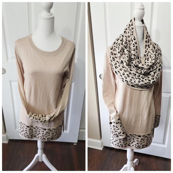 CHEETAH PRINT WOMENS BLOUSE SWEATER SIZE M - Picture 6 of 11